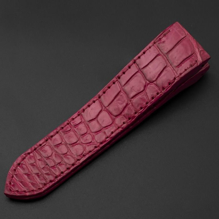 PINK CROCODILE LEATHER STRAP
