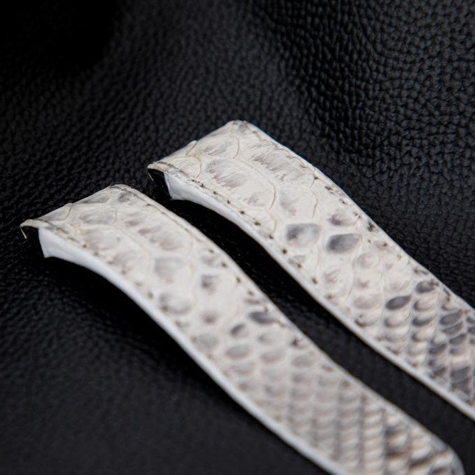 WHITE PYTHON LEATHER STRAP