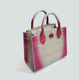 PINK HANDMADE GENUINE CROCODILE BAG