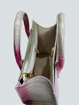 PINK HANDMADE GENUINE CROCODILE BAG