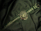 GREEN CROCODILE BELLY LEATHER STRAP - Lac Crado 