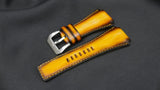 BLACK&YELLOW CALF LEATHER STRAP