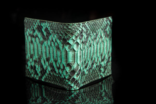 GREEN PYTHON LEATHER WALLET