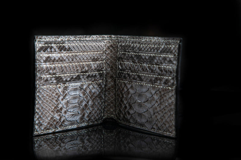 GREY PYTHON LEATHER WALLET