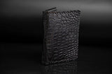 BLACK CROCODILE LEATHER WALLET