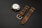 BROWN OSTRICH LEATHER STRAP