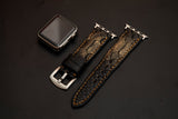 BLACK&GOLD PYTHON LEATHER STRAP