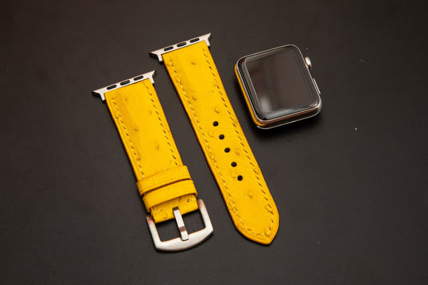 YELLOW OSTRICH LEATHER STRAP