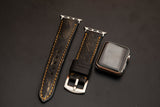 BLACK&GOLD CALF LEATHER STRAP