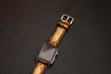 YELLOW&BROWN PYTHON LEATHER STRAP