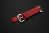 RED OSTRICH LEATHER STRAP