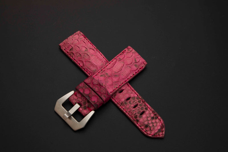 PINK PYTHON LEATHER STRAP