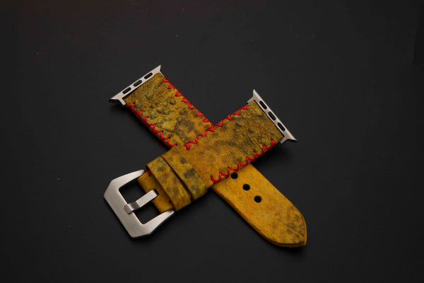 YELLOW TOAD LEATHER STRAP