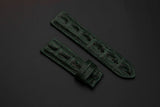 GREEN CROCODILE HORNBACK LEATHER STRAP