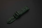 GREEN CROCODILE HORNBACK LEATHER STRAP