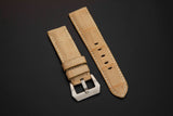 BEIGE CROCODILE BELLY LEATHER STRAP