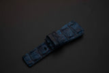 BLUE CROCODILE HORNBACK LEATHER STRAP