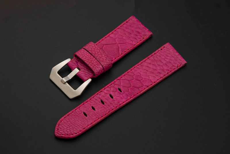 PINK OSTRICH LEATHER STRAP