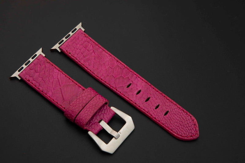 PINK OSTRICH LEATHER STRAP