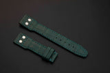 GREEN CROCODILE BELLY LEATHER STRAP