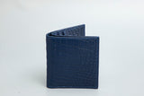 BLUE CROCODILE LEATHER WALLET