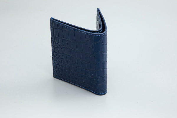 BLUE CROCODILE LEATHER WALLET