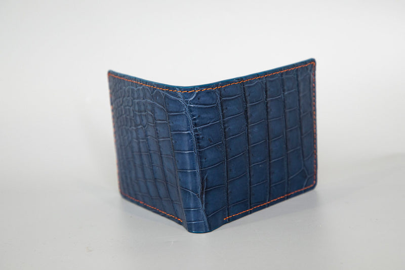 Blue Crocodile leather wallet