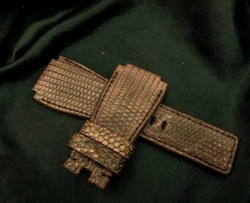 BROWN LIZARD LEATHER STRAP