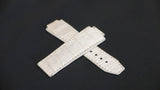 WHITE CROCODILE BELLY LEATHER STRAP