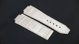 WHITE CROCODILE BELLY LEATHER STRAP
