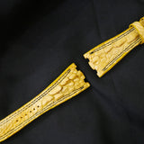 YELLOW CROCODILE HORNBACK LEATHER STRAP - Lac Crado 